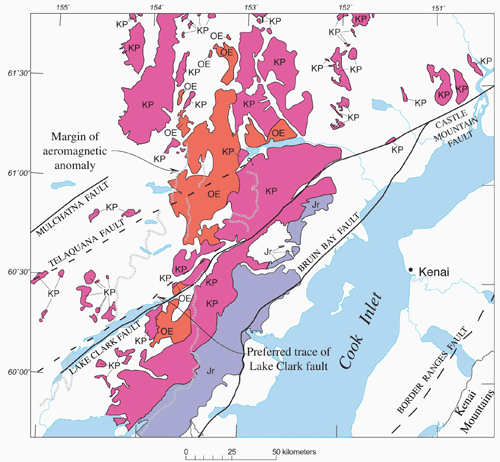 Geologic location of the Lake Clark fault